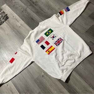 Vintage Nike Sweatshirt White Olympic Flag Pack USA Size small unisex